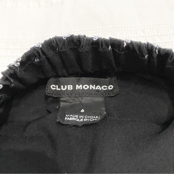 Club MONACO ADELINE 100% SILK BLACK WHITE PATTERN STRAPLESS CUT OUT MINI DRESS - Picture 5 of 10